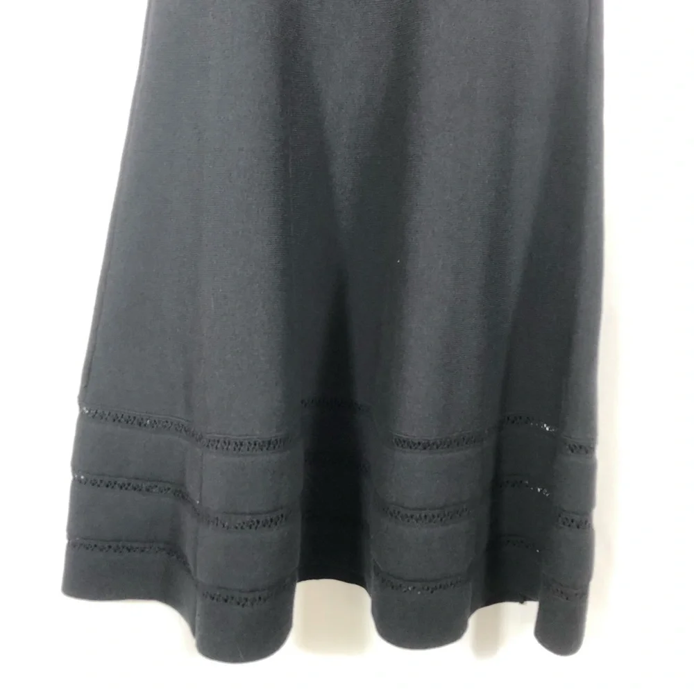 Kate Spade Open Cable Knit Sweater Dress: Black